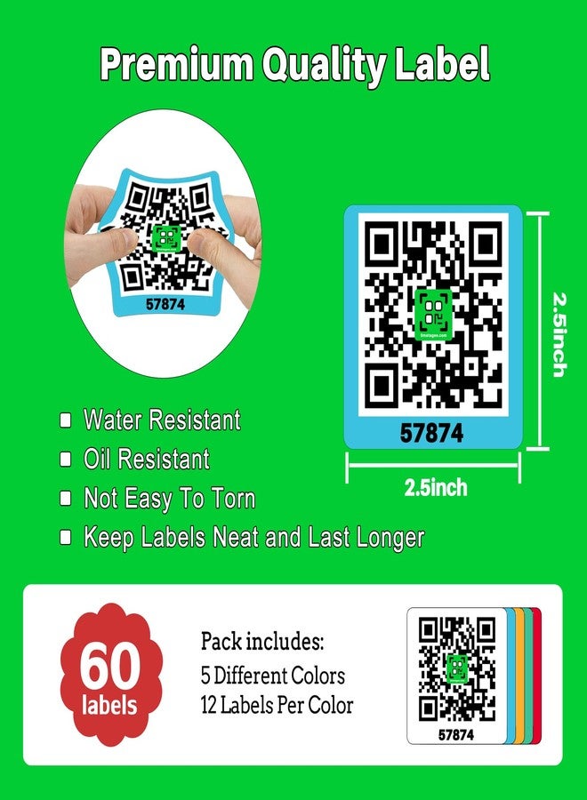 Smatagee QR Code Labels | Color Coded Scannable Stickers for Storage Bins - Image 5