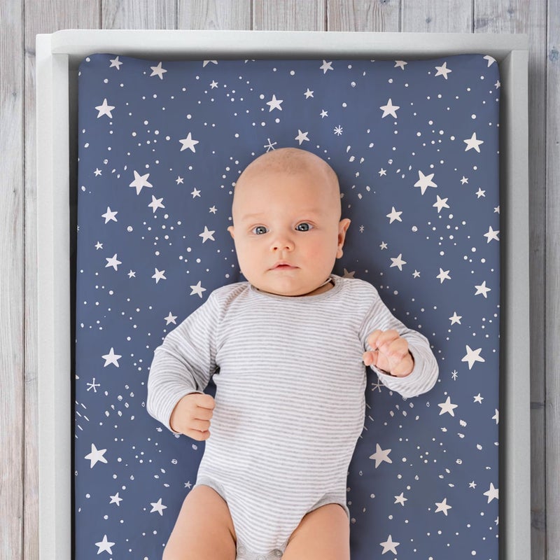 The Peanut Shell The Peanutshell Baby Girl or Boy Changing Pad Covers Set of 3  Ultra Soft Baby Changing Pad Cover  Fits Standard Changing Table Pads Durable Machine Washable Sheets  Nautical Whale - Image 5