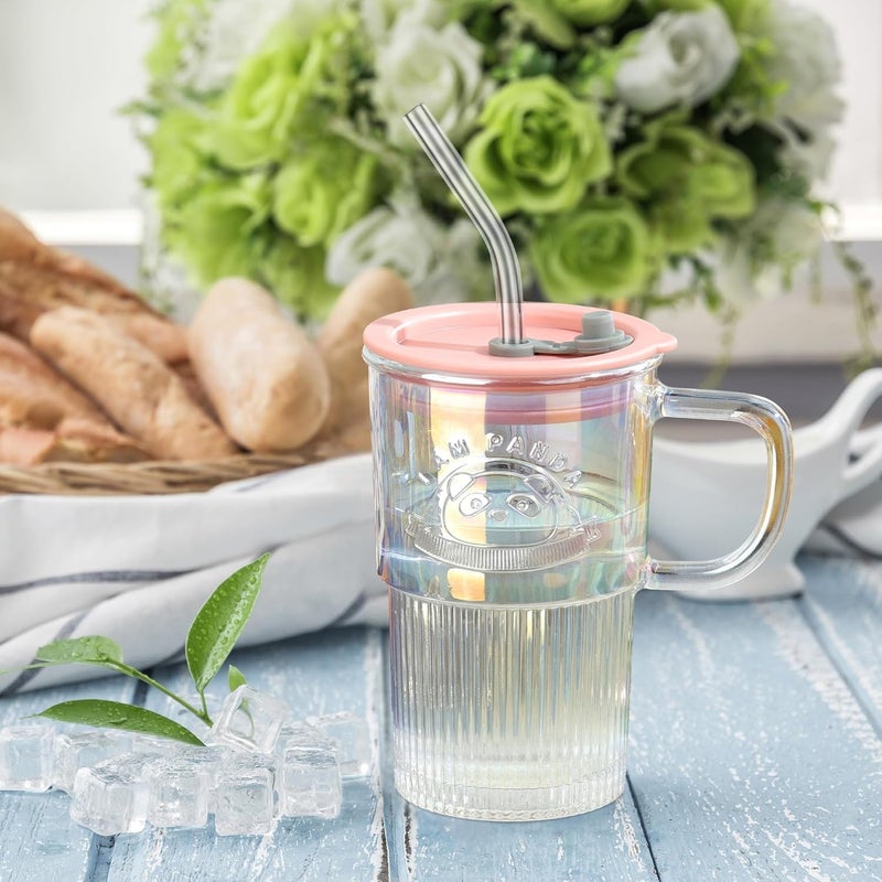 SKDBPM Ice Juice Drinks Glass Can Mug with Straw for Milk/Coffee/Green Tea Cup Set of 1-510ml Transparent Printed Can Shape Cup (Pack of 1) (Krasiv Supper) - Image 5