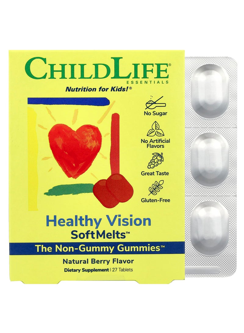 Healthy Vision SoftMelts™, Natural Berry, 27 Tablets