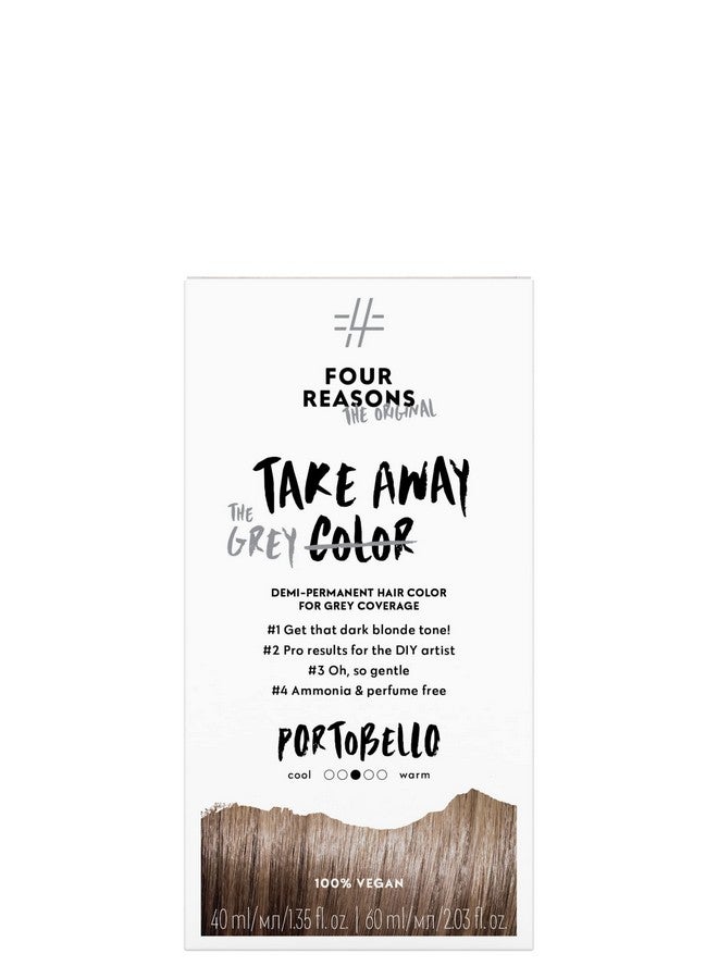 FOUR REASONS Original Takeaway Color Portobello 7.0 Demipermanent Hair Color Ammoniafree And Fragrancefree Hair Dye With Gray Coverage 100% Vegan & Cruelty Free - Image 1