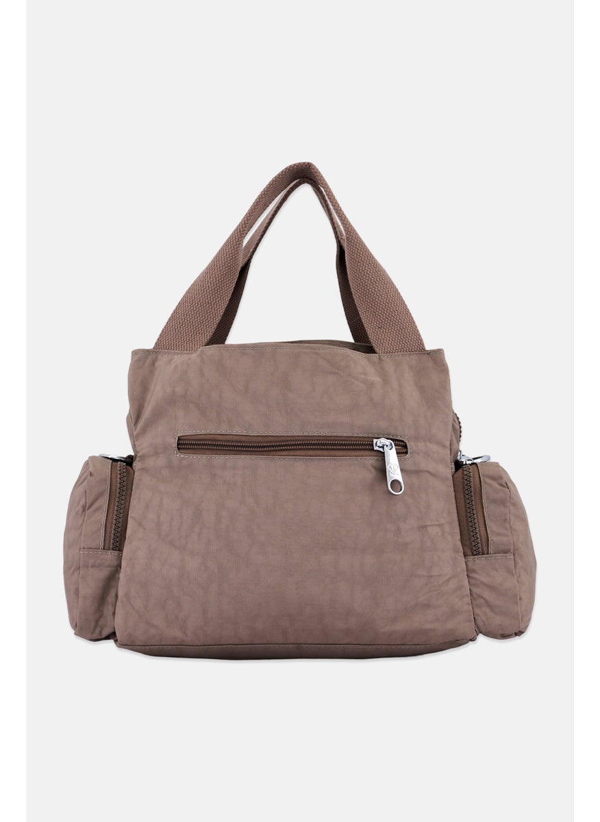 I Love Fashion Women Brand Logo Handbag 25 L x 20 H x 12 W cm, Taupe  - Image 3