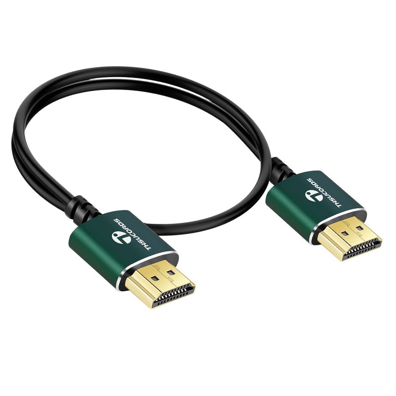 ثسوكوردز كابل HDMI رفيع من ، طوله 1 قدم، ناعم جدًا ورفيع، مرن للغاية، يدعم تقنية 4K بسرعة عالية @60Hz وبسرعة نقل بيانات 18 جيجابت في الثانية، دقة 2160p و1080p - Image 5