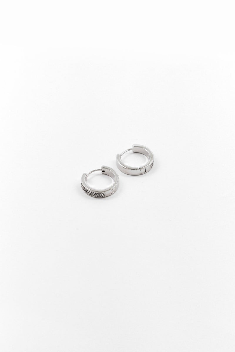 Mestige Women 1 Pairs Silver Plated Hoop Earrings, Silver  - Image 1