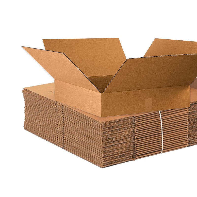 Box USA Moving Boxes Large 22"L x 22"W x 4"H, 10-Pack | Corrugated Cardboard Box for Packing, Shipping and Storage 22x22x4 22224 - Image 1