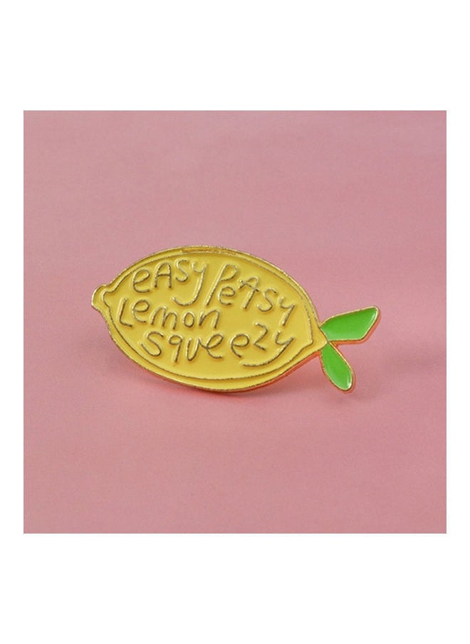 NIBEMINENT - 1-Piece Cartoon Lemon Party Badge Brooch Pin - Image 1