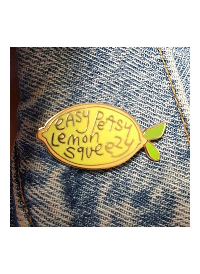 NIBEMINENT - 1-Piece Cartoon Lemon Party Badge Brooch Pin - Image 1