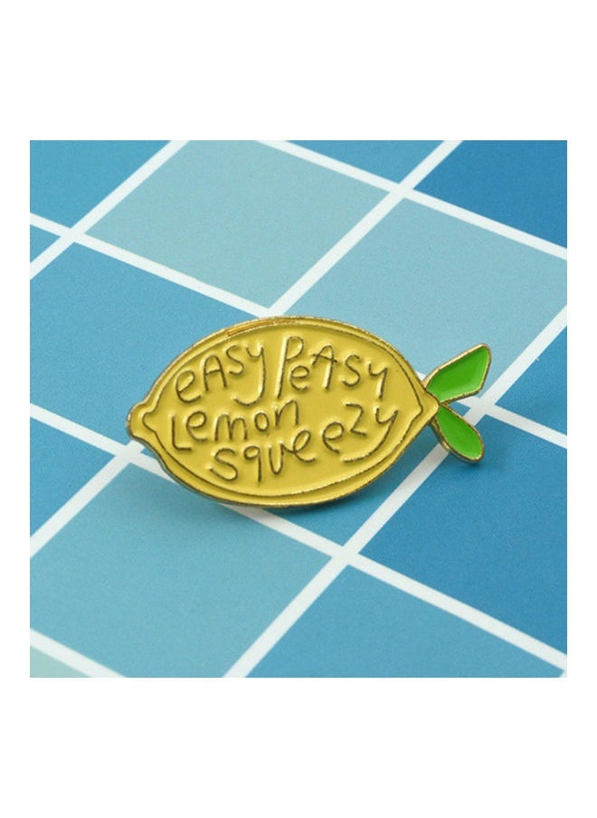NIBEMINENT - 1-Piece Cartoon Lemon Party Badge Brooch Pin - Image 1