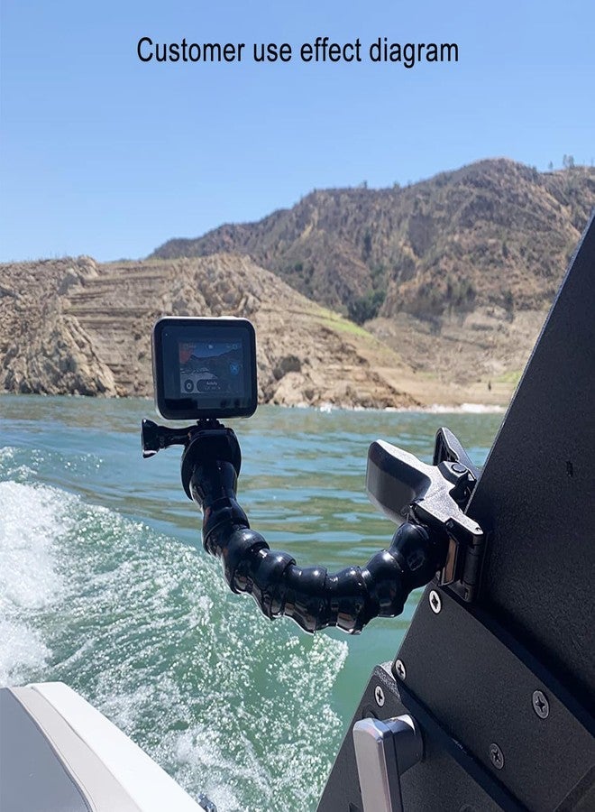 SHOPEE Jaws Flex Clamp Mount with Adjustable Gooseneck 8-Section Compatible with Go Pro Hero 13/12/11/10/9/8/OSMO Pocket/ Insta360 X5 / X4 / X3 ONE/X/X2 Action Cameras - Image 5
