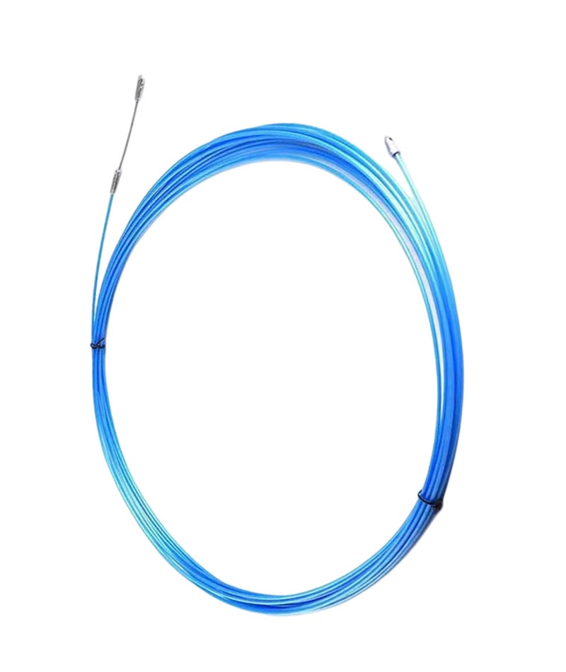 squishy Wiring Spring, 10M Blue Pulley Head Wire Threading Tool for Professional Electricians, Durable Wire Pulling Spring for Electrical Wiring, Easy Installation Through Walls and Ceilings - Image 1