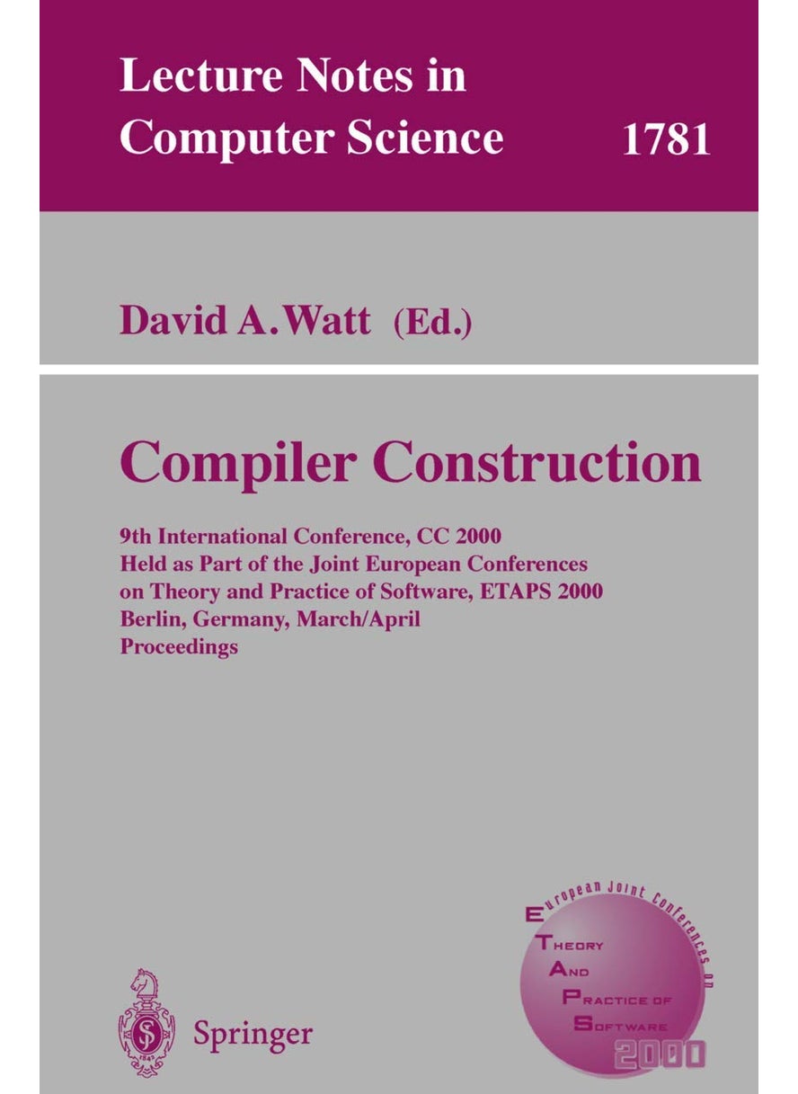 Compiler Construction: 9th International Conference, CC 2000 Held as Part 
