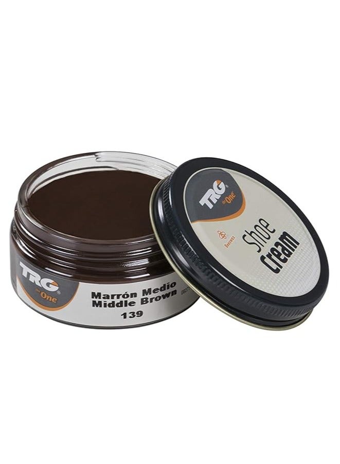 TRG Shoe Cream # 139 Medium Brown 50ml - Image 1