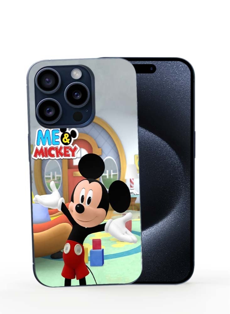 Service Zone Protective Printed Mobile Back Cover Me & Micky For iPhone 15 Pro - Image 1