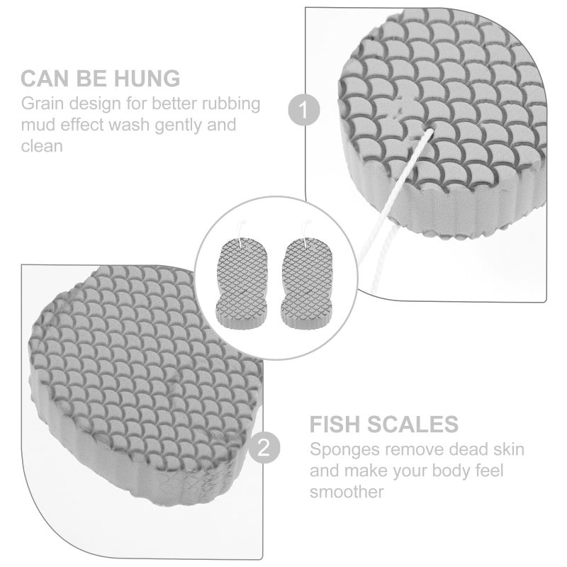 Soft PVA Bathing Sponges 2Pcs Gentle Cleansing Exfoliating Sensitive Skin Shower Essentials - Image 5
