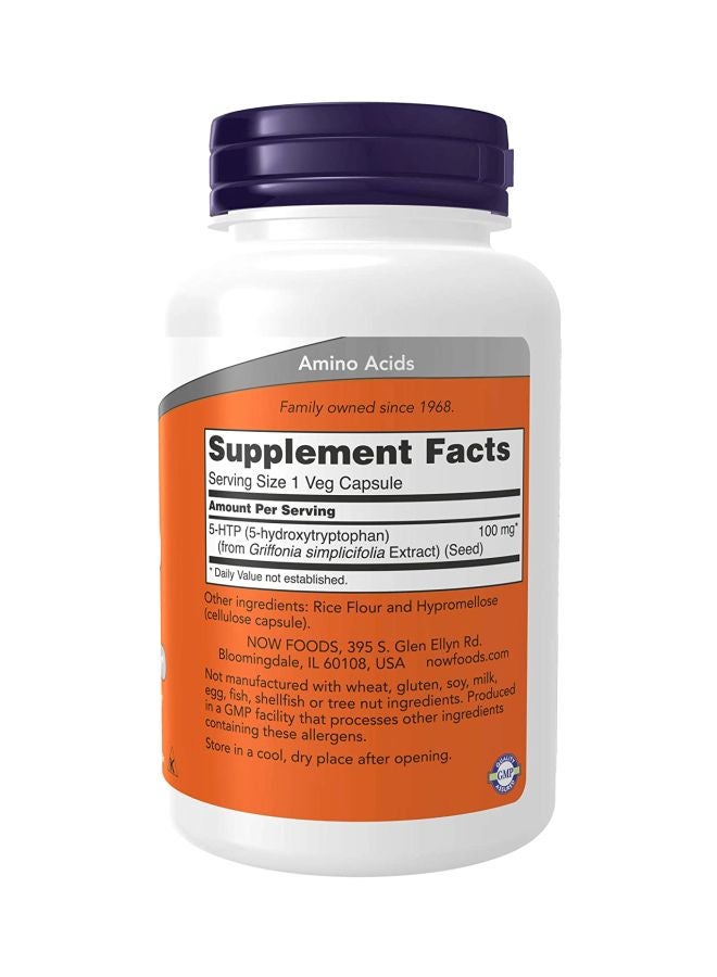 ناو فودز عبوة مكمل غذائي 5-HTP تحتوي على 120 كبسولة نباتية - 100 مغ - Image 2