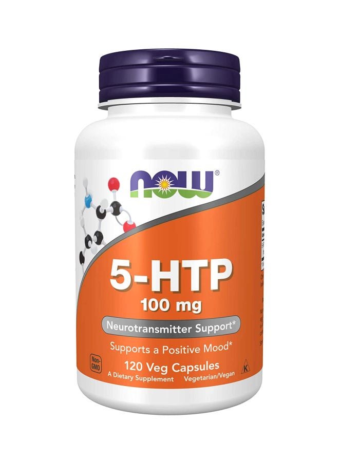ناو فودز عبوة مكمل غذائي 5-HTP تحتوي على 120 كبسولة نباتية - 100 مغ - Image 1