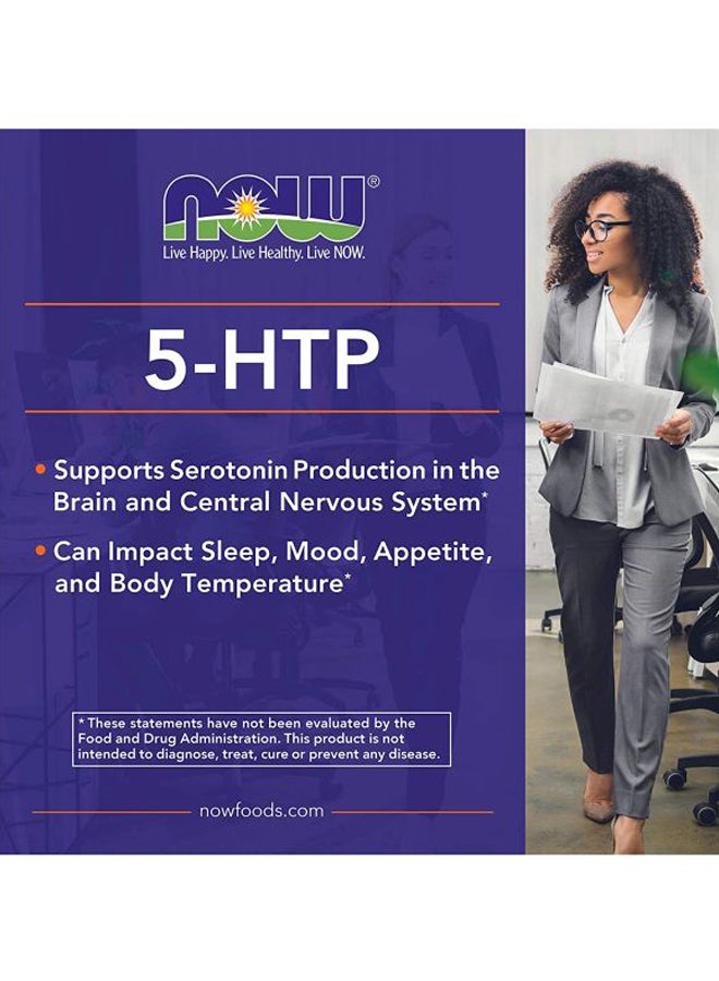 ناو فودز عبوة مكمل غذائي 5-HTP تحتوي على 120 كبسولة نباتية - 100 مغ - Image 4
