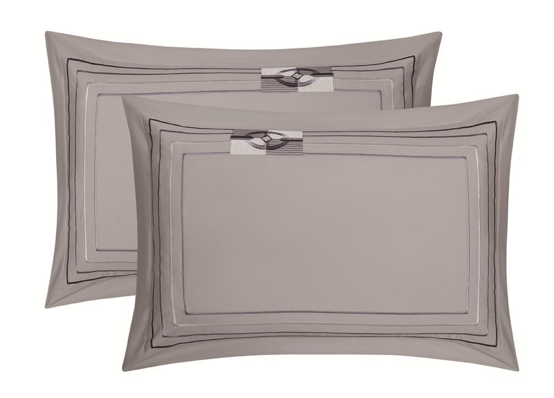 ليفور مفرش صيفي قطن 100% فاخر مناسب لمقاس سرير مزدوج 200 x 200 cm سم من ليفوري مكون من 8 قطع 250 غرزة - Image 3