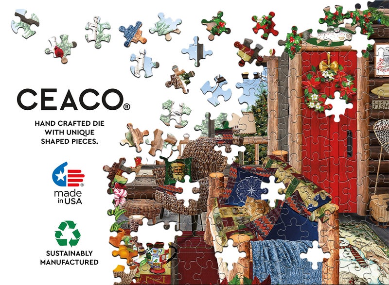 Ceaco - Tracy Flickinger - Christmas Lodge - 300 Piece Jigsaw Puzzle - Image 5