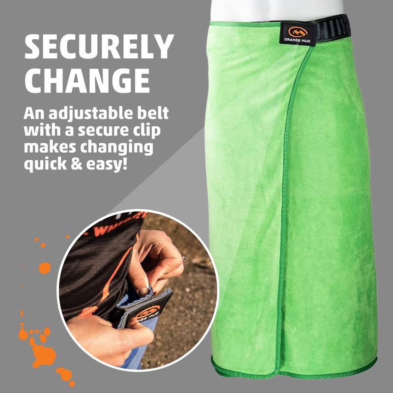 Orange Mud Transition & Seat Wrap V2.0, Automotive Seat Cover, Changing Kilt, and Multipurpose Towel (Lime Green) - Image 3