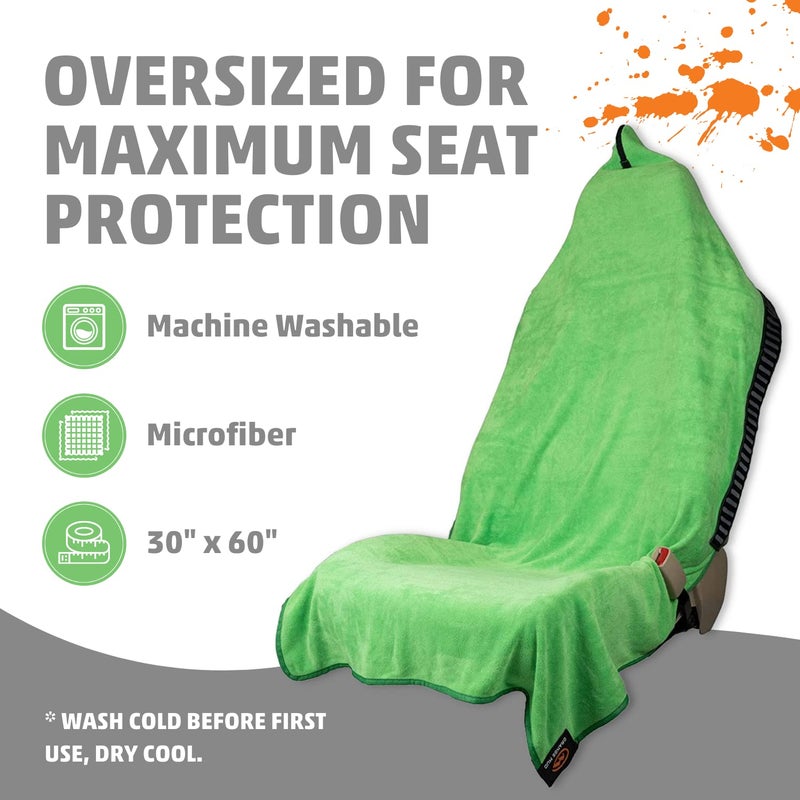 Orange Mud Transition & Seat Wrap V2.0, Automotive Seat Cover, Changing Kilt, and Multipurpose Towel (Lime Green) - Image 4