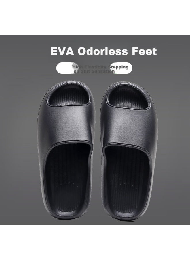 Guoluofei Extra Large Size Anti-slip Slippers For Women And Men In Summer, Eva Thick-soled Bath Slippers, Light Grey, Size 50-51 - Image 2