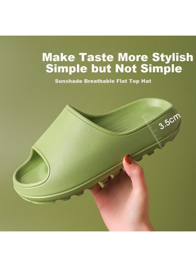 Guoluofei Extra Large Size Anti-slip Slippers For Women And Men In Summer, Eva Thick-soled Bath Slippers, Light Grey, Size 50-51 - Image 5