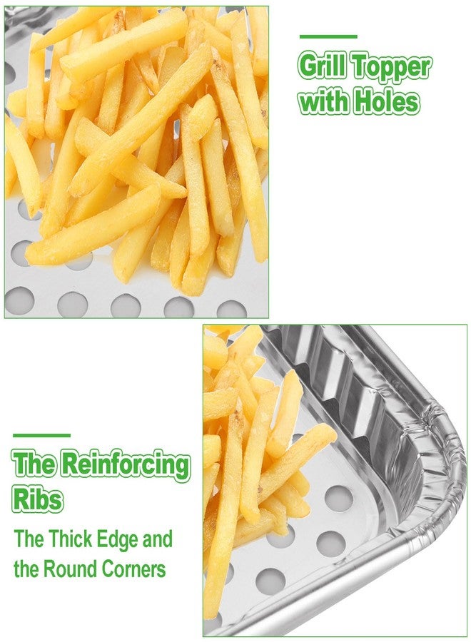 CYEAH 20 Pcs Aluminum Foil Pans, 16 x 12 in Large Aluminum Pans, Aluminum Cookie Sheets for Baking, BBQ Grill Topper Pan for Food Prepping, Outdoor Cooking and Camping - Image 3