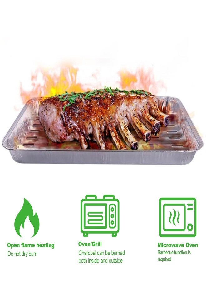 CYEAH 20 Pcs Aluminum Foil Pans, 16 x 12 in Large Aluminum Pans, Aluminum Cookie Sheets for Baking, BBQ Grill Topper Pan for Food Prepping, Outdoor Cooking and Camping - Image 4