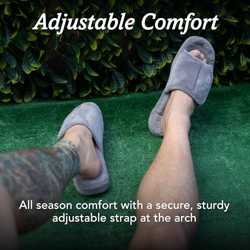 Acorn Men's Adjustable Spa Slide Slipper, Black, 7.5-8.5 - Image 5