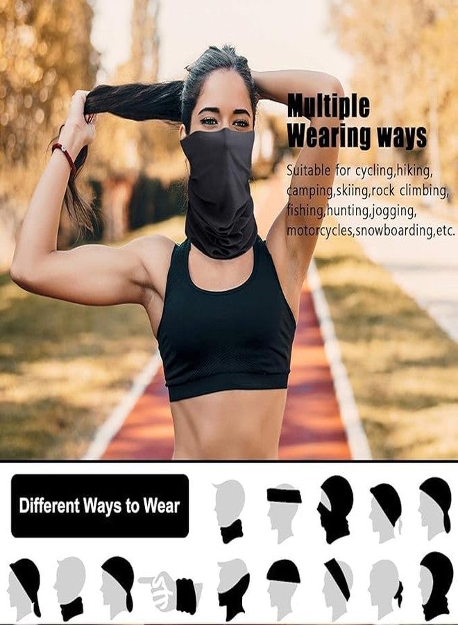 PAROPKAR 3 Face Headwear Headband Bandana Neck Gaiter - Headwrap Balaclava Facemask for Outdoor (White) - Image 2