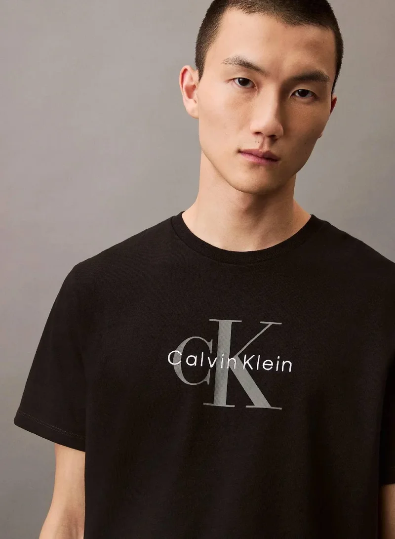 Calvin Klein Jeans Black Monogram T-shirt for Men | Best Price UAE