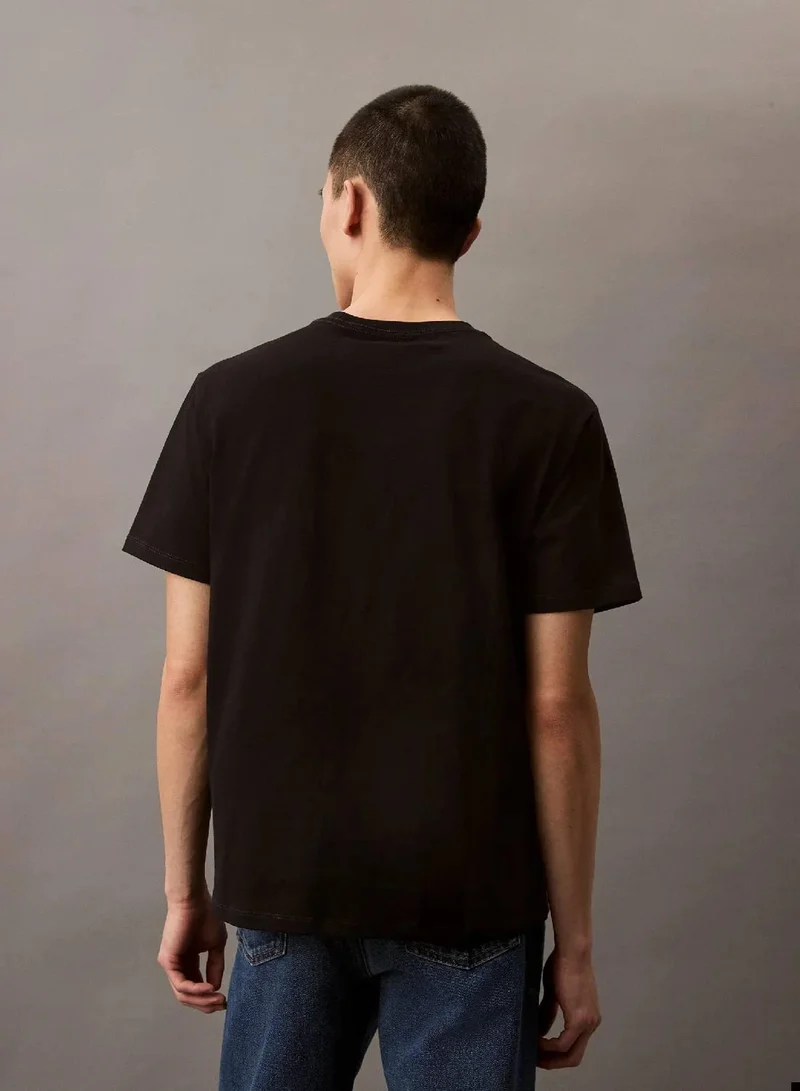 Calvin Klein Jeans Black Monogram T-shirt for Men | Best Price UAE