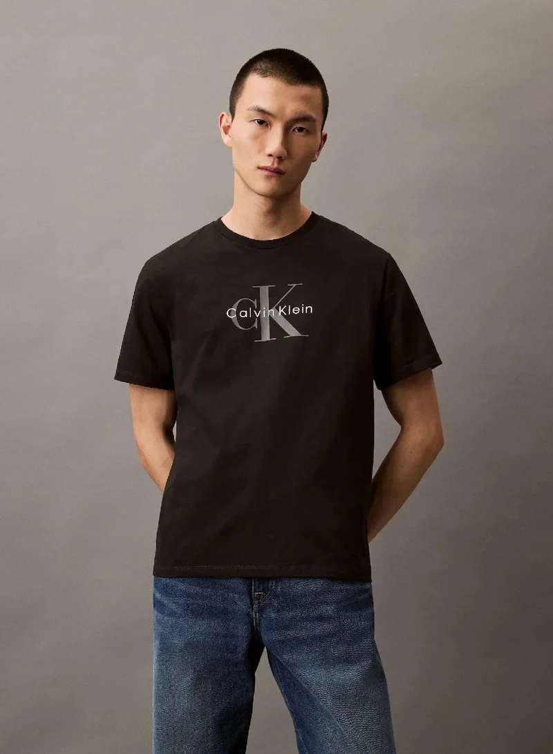 Calvin Klein Jeans Black Monogram T-shirt for Men | Best Price UAE