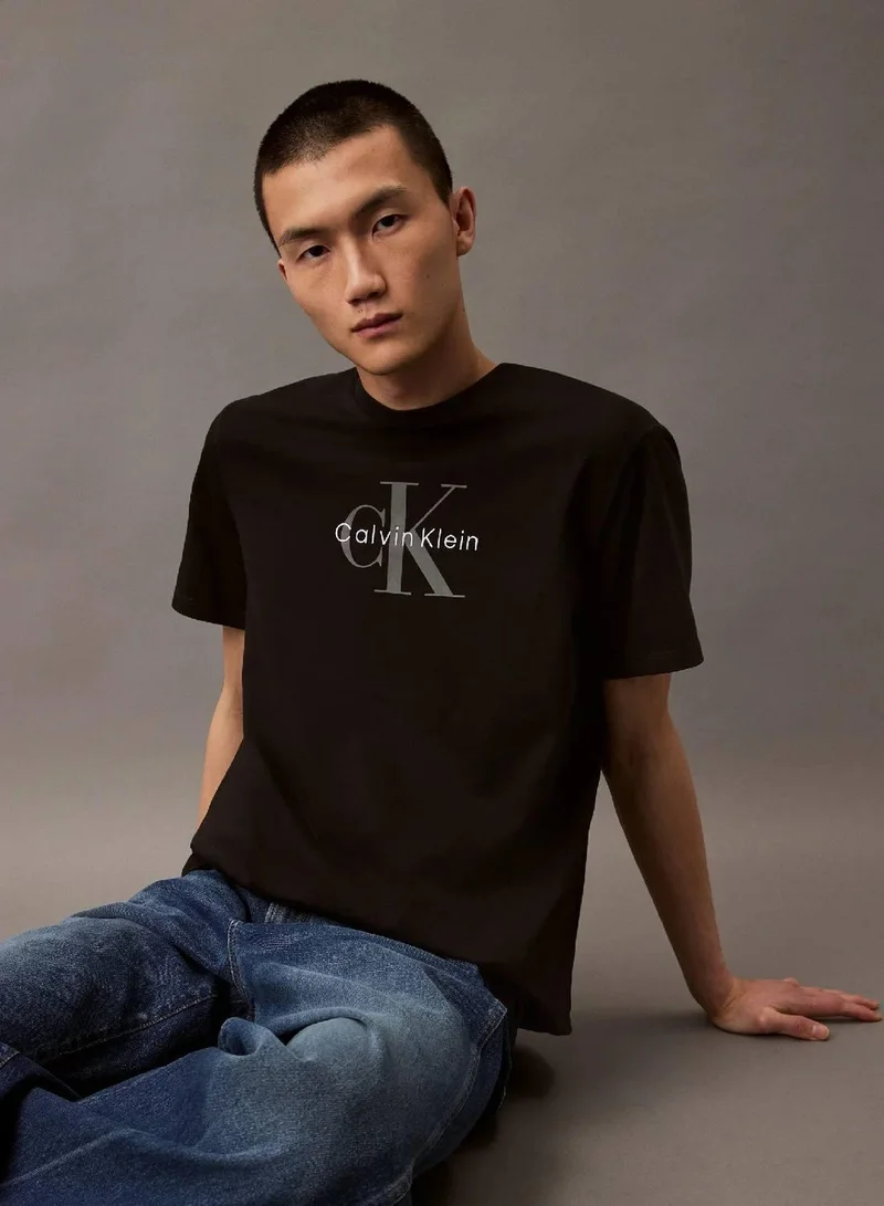 Calvin Klein Jeans Black Monogram T-shirt for Men | Best Price UAE