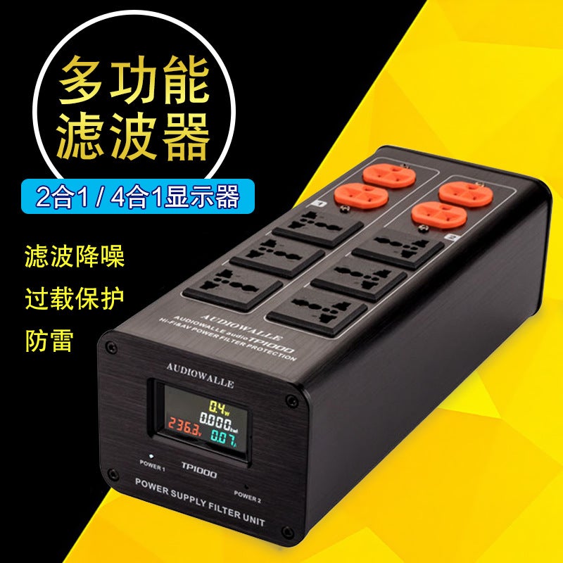 فلتر طاقة عالمي Audiowalle Tp1000 معيار وطني معيار أمريكي مأخذ تنقية مع عرض الجهد - Image 2