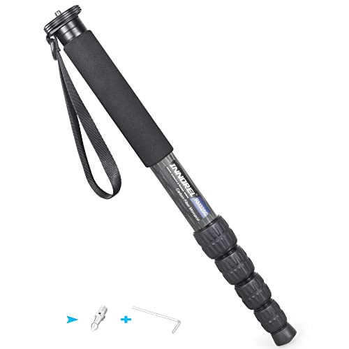 Innorel Carbon Fiber Camera Monopod Rm325C Professional Portable Compact Lightweight Travel 5-Section Monopod For Canon Nikon Sony Dslr Camera Video Camcorder Dv Photography Bracket Load 26Lbs 12Kg - Image 1