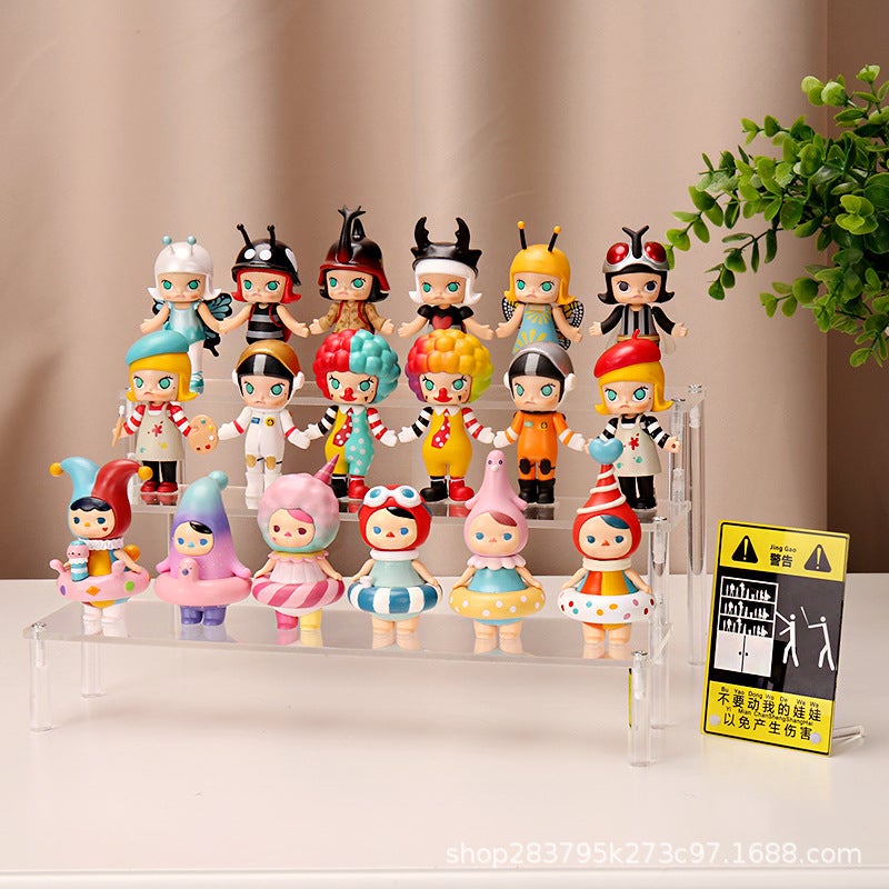 Acrylic Three-Layer Doll Display Stand For Jasmine Cosmetics, Trapezoidal Wallet, Jewelry Display Rack, Punch-Free Storage Rack - Image 4