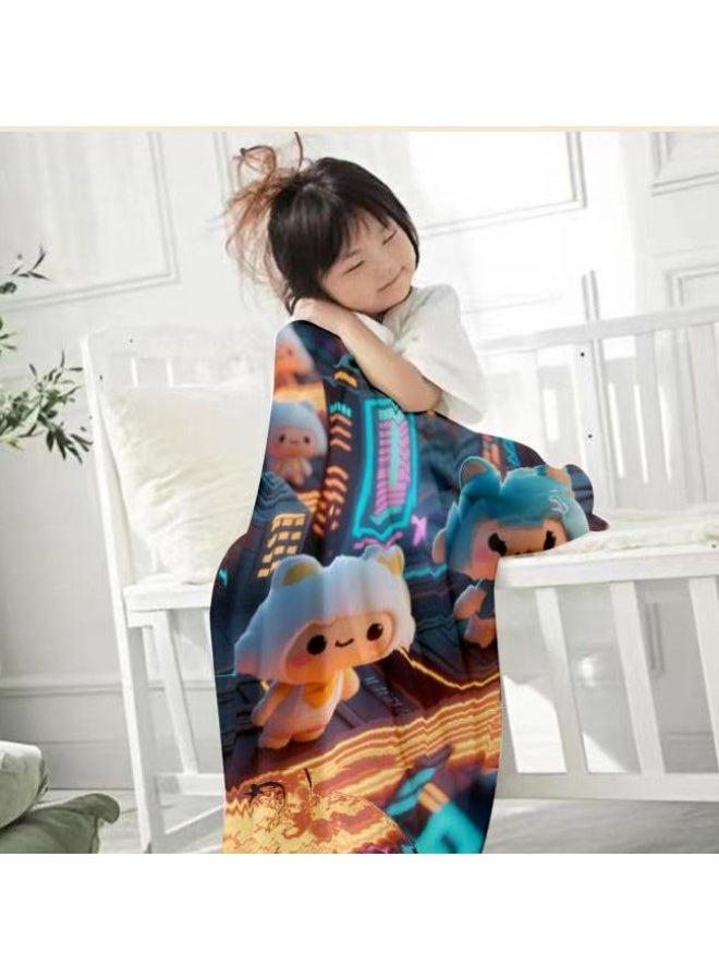 عام بطانية رقيقة من الفانيلا الكرتونية للأطفال والرضع (دافئة ومريحة، ومناسبة للنوم والألعاب) 70 سم * 100 سم - Image 3