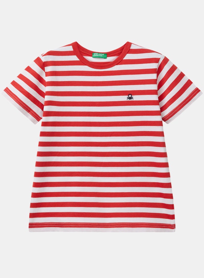 بينيتون تي شيرت مخطط للأولاد - Image 1