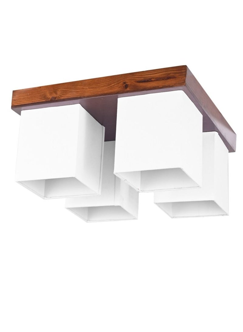 El Rawda Lighting Orita Wood Ceiling Lamp - 4 Lights - Image 1