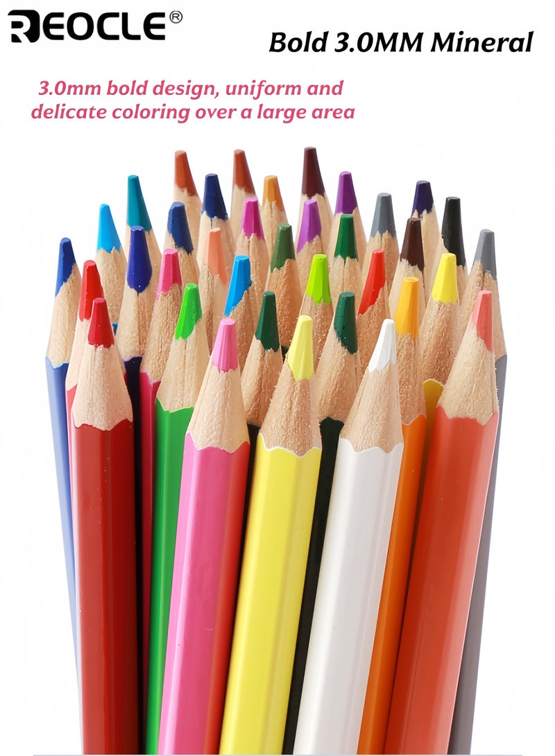 ريوكل 12 مجموعة أقلام رصاص خشبية تلوين فنية متميزة بألوان متنوعة مع عبوات قلم غير سامة شحذ مسبقا كتابة نابضة بالحياة أصباغ نابضة بالحياة متين سهل المزج مثالي للفنانين الطلاب المبتدئين مناسب للرسم التظليل الرسم الأعمال الإبداعية الواجبات المنزلية دروس الفن الأنشطة الحرفية الفئة العمرية المطبقة فوق 3 سنوات - Image 3