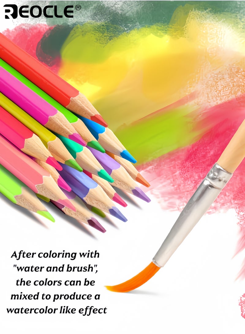 ريوكل 12 مجموعة أقلام رصاص خشبية تلوين فنية متميزة بألوان متنوعة مع عبوات قلم غير سامة شحذ مسبقا كتابة نابضة بالحياة أصباغ نابضة بالحياة متين سهل المزج مثالي للفنانين الطلاب المبتدئين مناسب للرسم التظليل الرسم الأعمال الإبداعية الواجبات المنزلية دروس الفن الأنشطة الحرفية الفئة العمرية المطبقة فوق 3 سنوات - Image 5