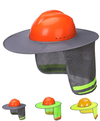 UNCO Industrial Hard Hat Sun Shield Grey Mesh Reflective Full Standard Brim Hard Hat Accessory - Image 1