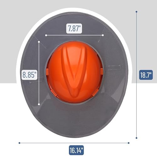 UNCO Industrial Hard Hat Sun Shield Grey Mesh Reflective Full Standard Brim Hard Hat Accessory - Image 3