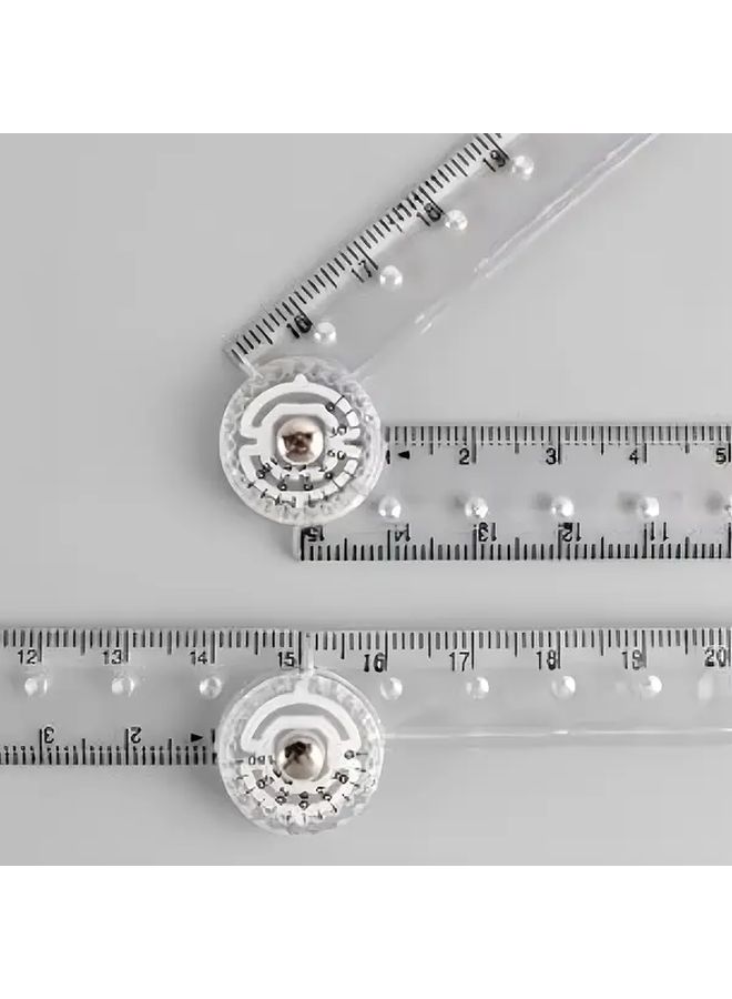 Transparent Nordic Retractable Folding Ruler Cm Inch Scale Metric Imperial Measurement Tool - Image 5