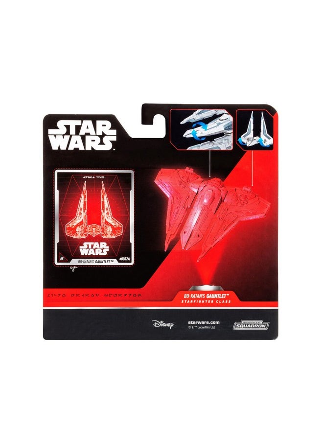 STAR WARS Star Wars Micro Galaxy Squadron Bo-Katan’s Gauntlet Fighter (Armada Edition) - 5-inch Vehicle with Rotating Wings and 1-Inch Micro Figure Accessory  - Image 4