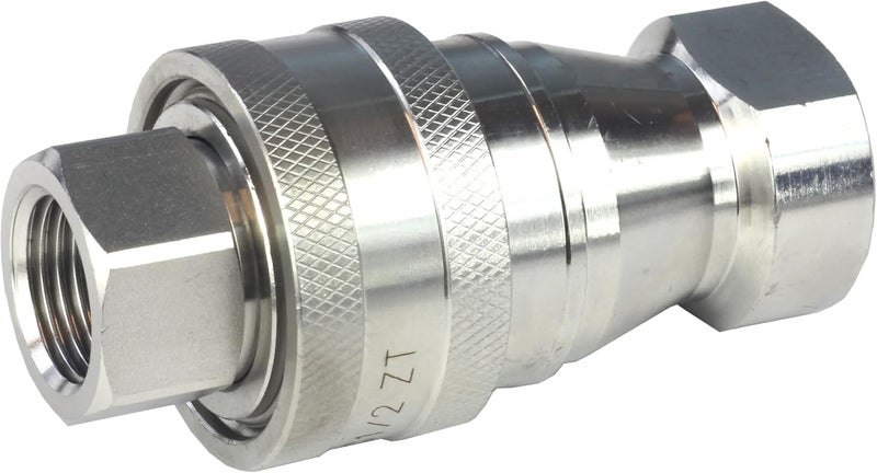 HFS (R) 1/2" Female NPT Quick Disconnect Coupler Set Hydraulic 304 Stainless Steel - Image 2