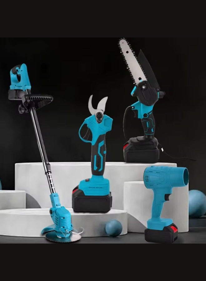 MANAM TRADING 4-in-1 Cordless Electric Pruning Shears & Chainsaw Kit – 36V Lithium Battery-Powered Telescopic Pole Pruner (128-248cm), 6-Inch Mini Chainsaw, 3500W Brushless Motor, 18cm Cutting Diameter – Heavy-Duty for Thick Branches, Gardens, Vineyards & Tree Trimming - Image 1