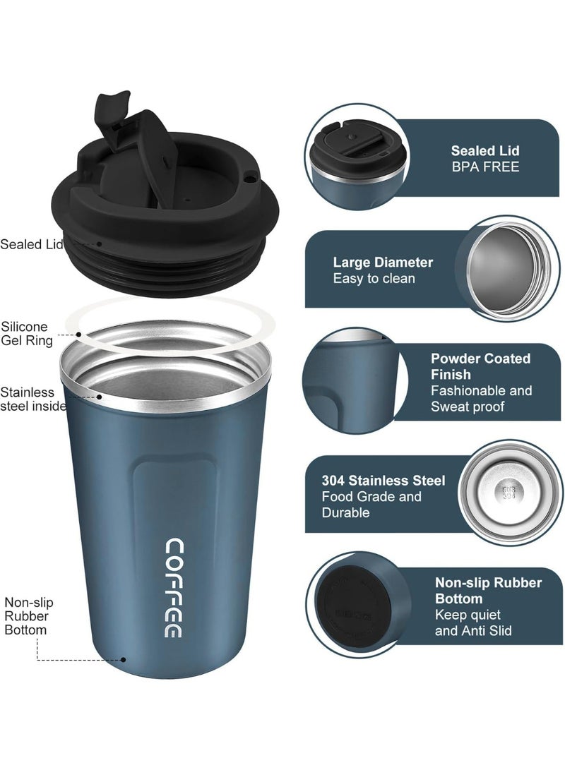 كوب حراري ستانلس ستيل مع غطاء محكم – حافظ للحرارة والبرودة أثناء السفر - Image 2